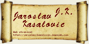 Jaroslav Kasalović vizit kartica